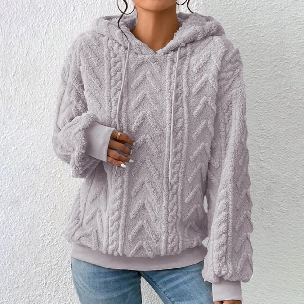 Cozy Gray Hooded Sweater